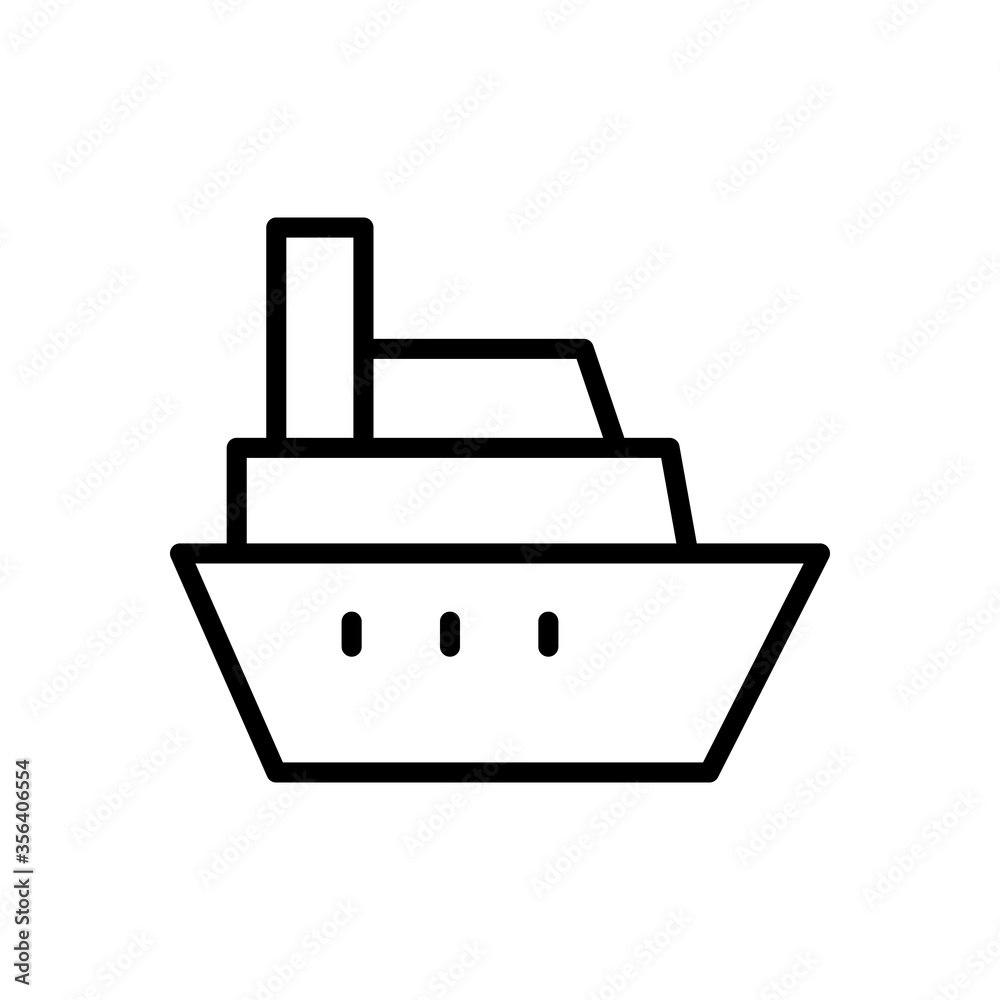 Ship, toy icon. Simple line, outline vector elements of kindergarten icons for ui and ux, website or mobile application