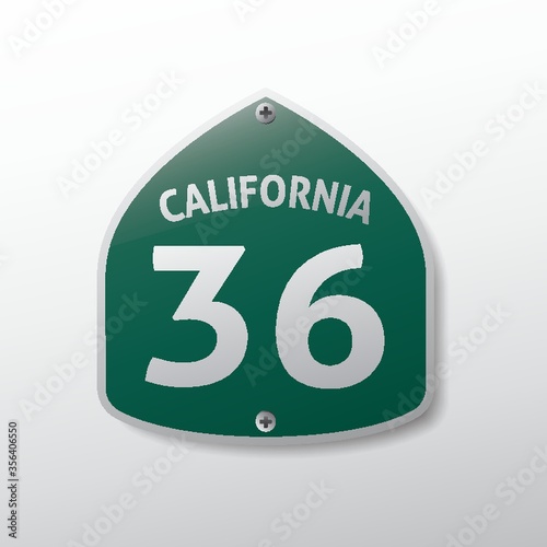 california 36 route sign