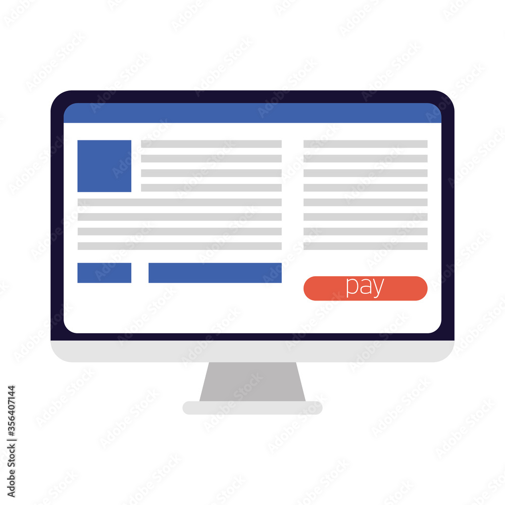 business online ecommerce in desktop with pay button business online ecommerce in desktop with pay button