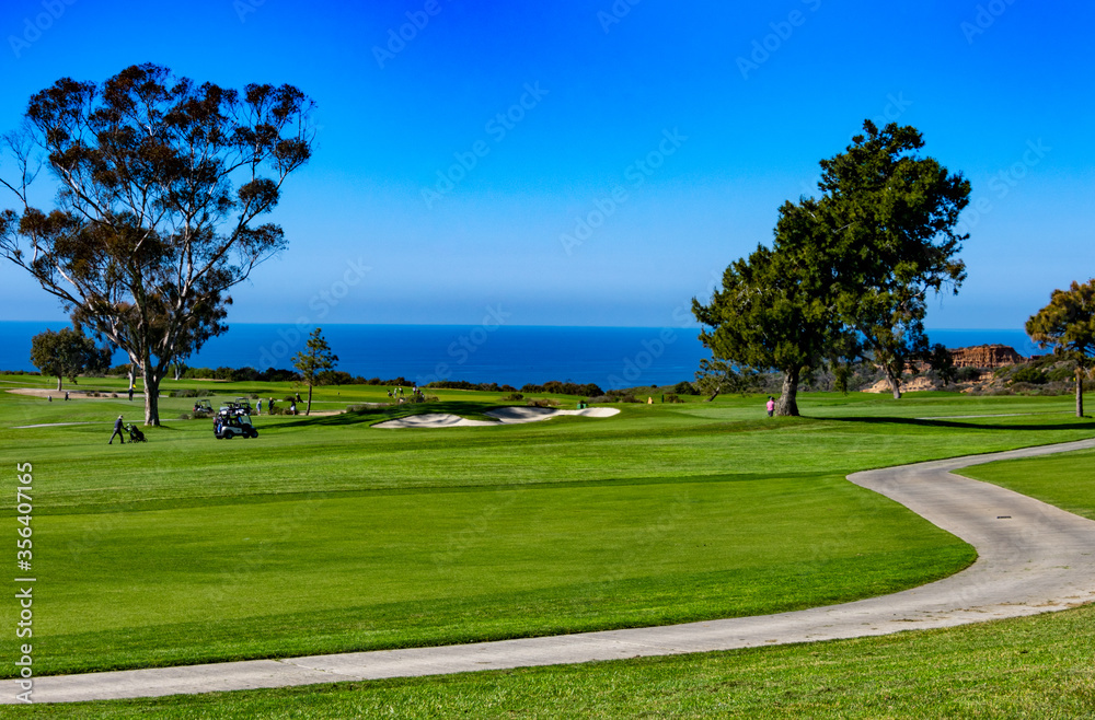 View of Torrey Pines Golf Course in San Diego California