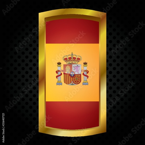 spain flag label