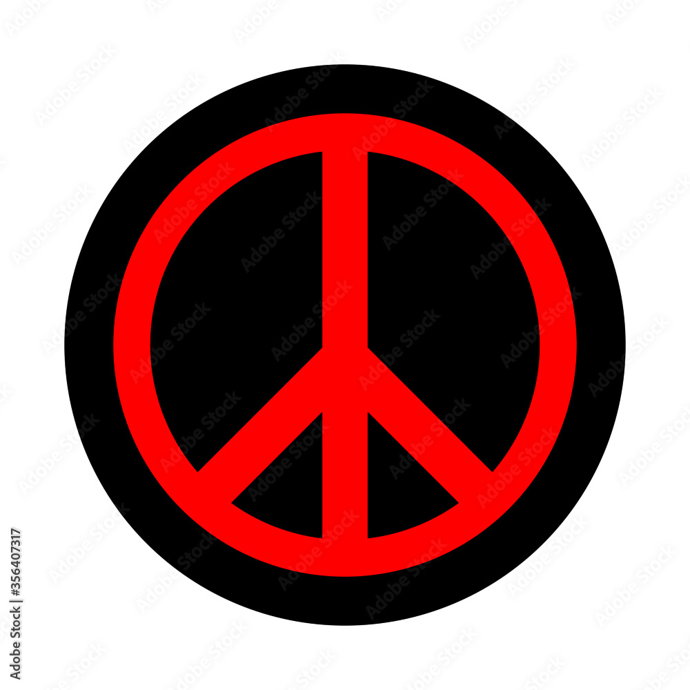 Hippie Peace Symbol icon illustration Hippie Peace Symbol icon illustration