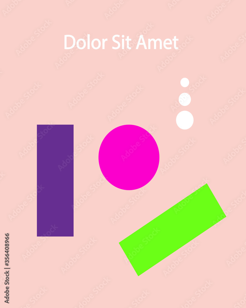 Abstract geometric shapes composition on light pink color background. Vector illustration. Design template for cover, card, poster etc. Abstract geometric shapes composition on light pink color background. Vector illustration. Design template for cover, card, poster etc.