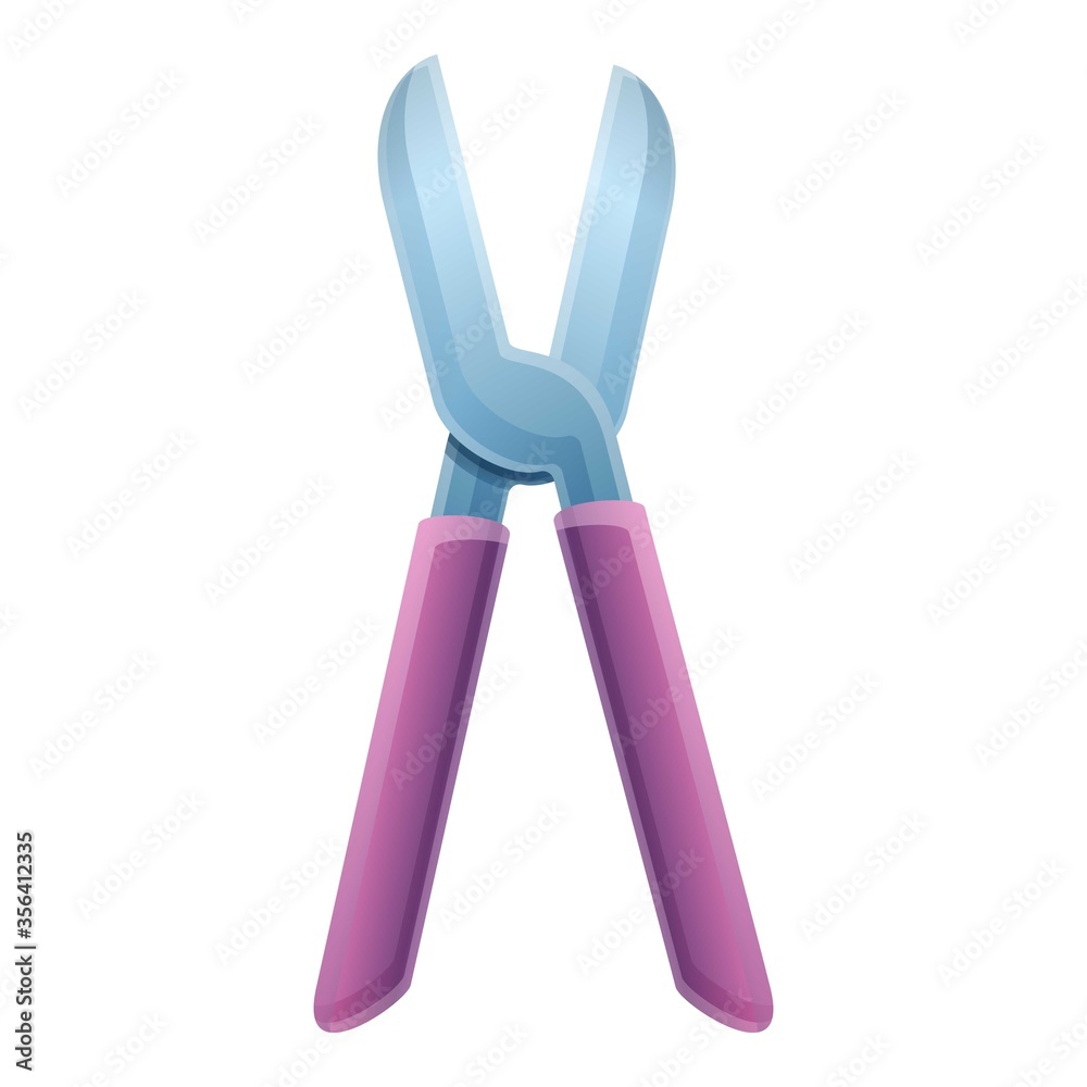 Garden scissors cutter icon. Cartoon of garden scissors cutter vector icon for web design isolated on white background Garden scissors cutter icon. Cartoon of garden scissors cutter vector icon for web design isolated on white background