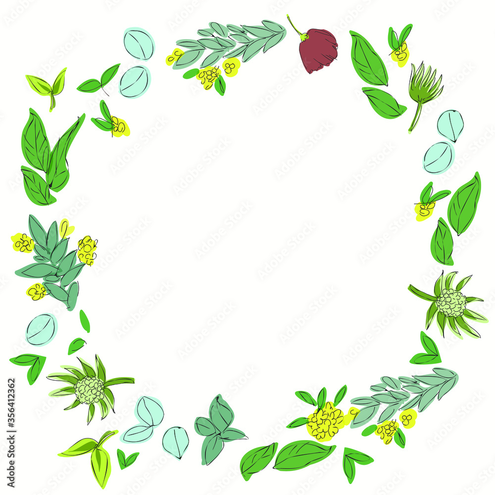 frame with leaves.message card template.greeting card template. frame with leaves.message card template.greeting card template.