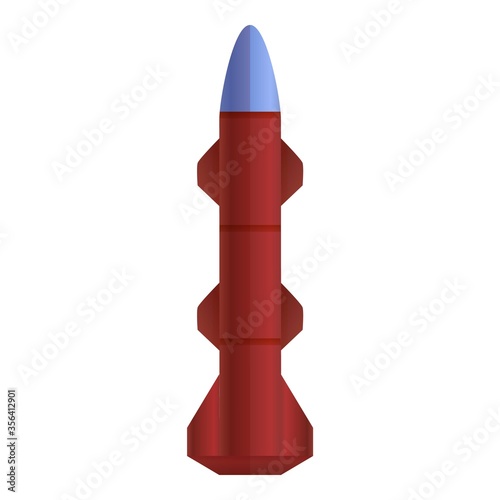 Missile attack icon. Cartoon of missile attack vector icon for web design isolated on white background