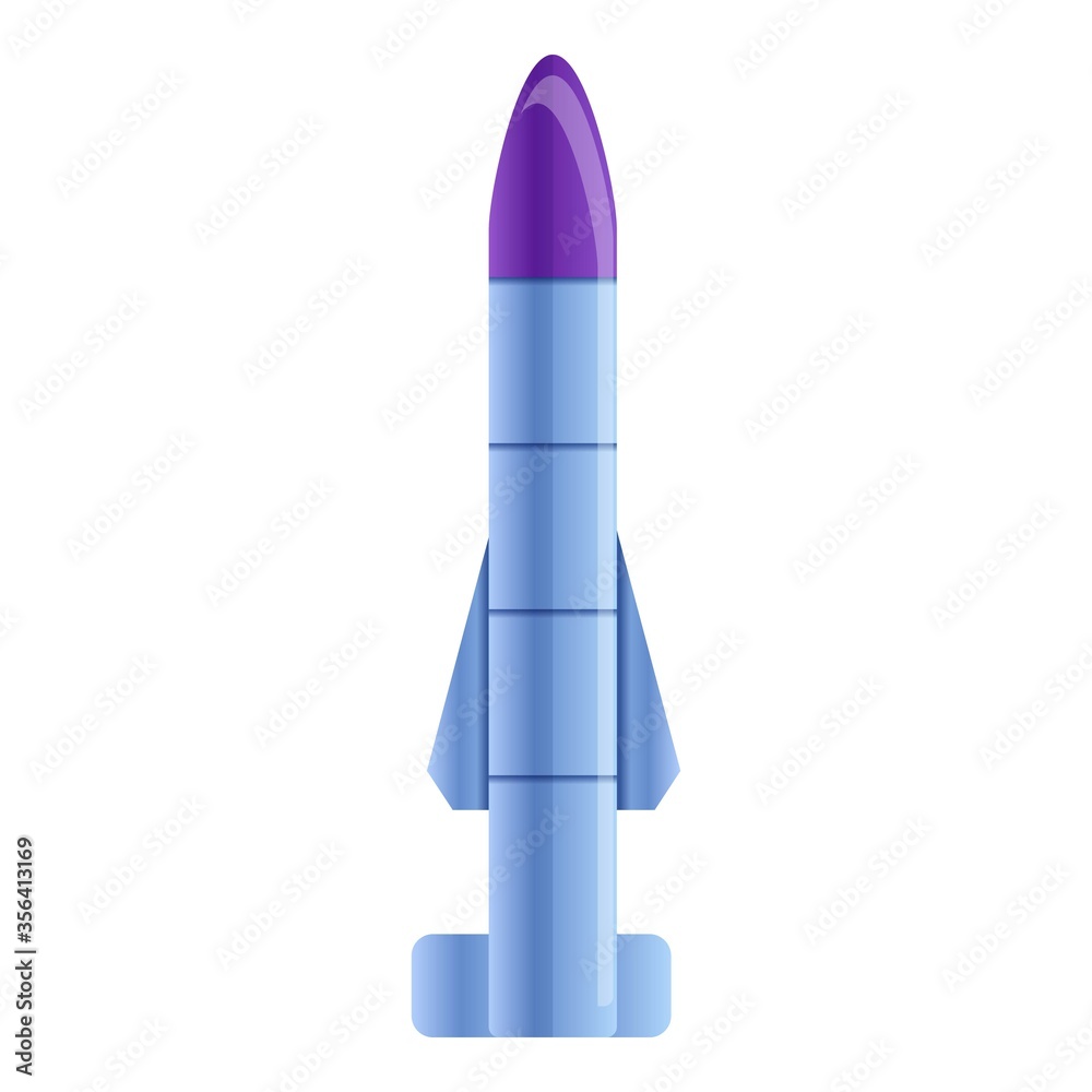 Danger missile icon. Cartoon of danger missile vector icon for web design isolated on white background Danger missile icon. Cartoon of danger missile vector icon for web design isolated on white background