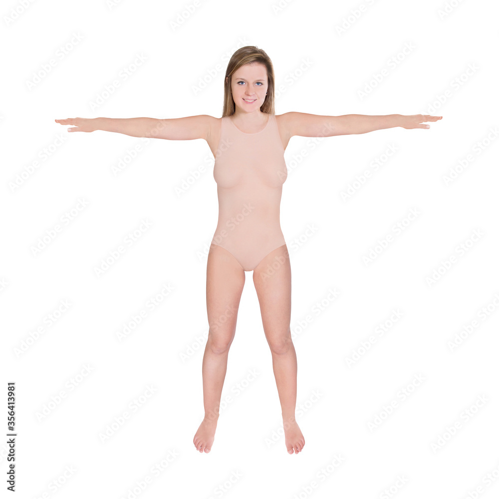 Fototapeta premium Beautiful young woman doing some exercises