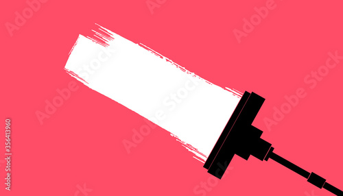 Glass cleaning. Wiper. Modern minimalistic banner for cleaning glass. Vector illustration. Business concept. Wiper Poster. Window cleaning.