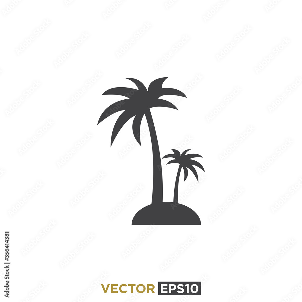 Palm Tree Icon Logo Design Vector