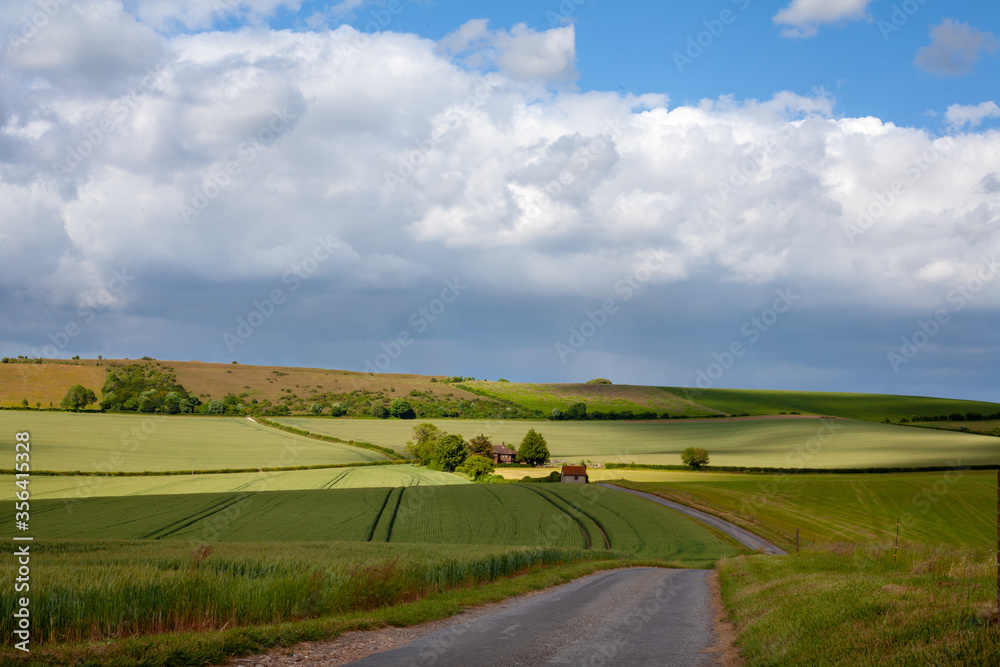 Fototapeta premium Farmhouse in the Fields