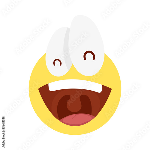 crazy emoji face fools day icon