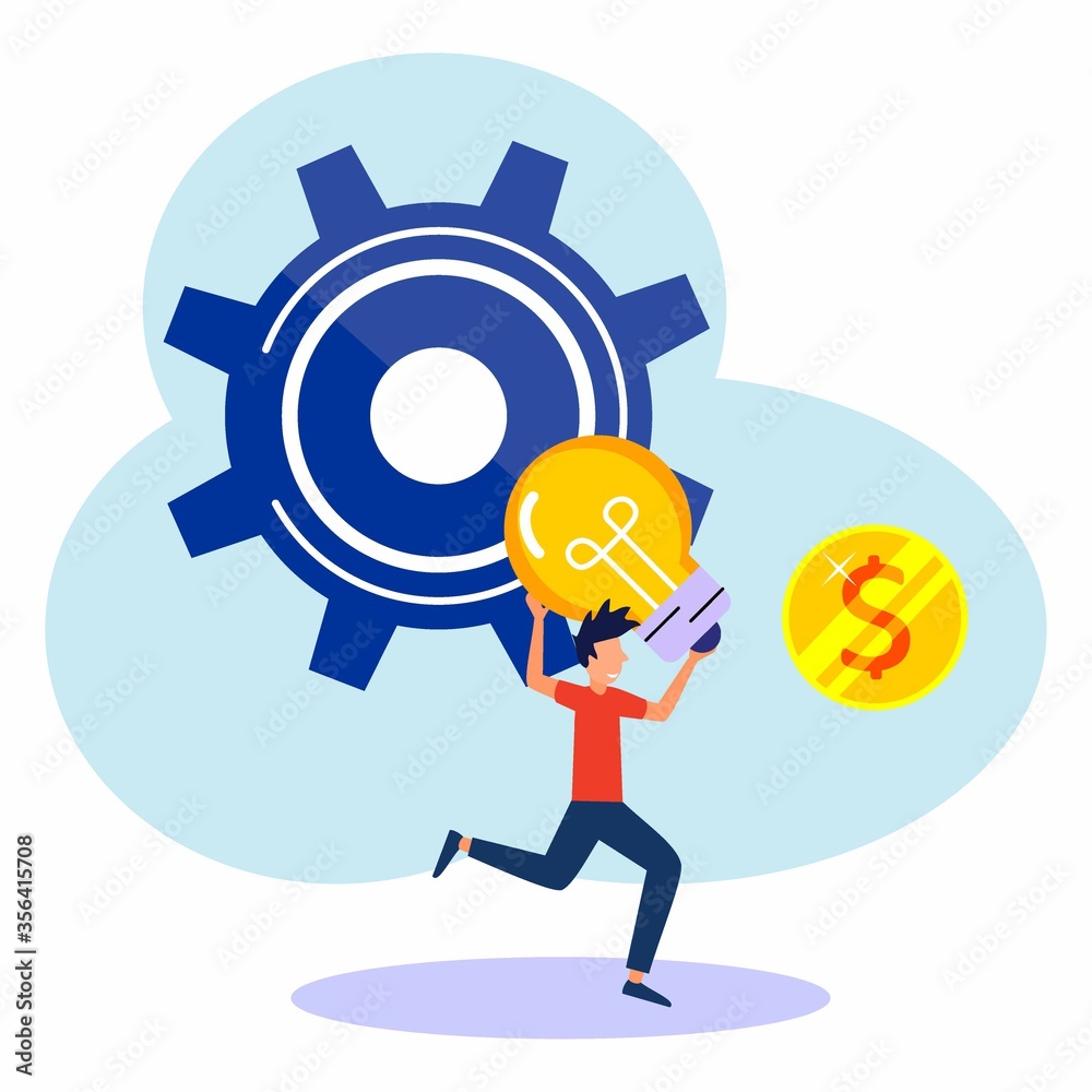 Creative vector illustration of business graphics, business people build their businesses, careers go up to success, people run full of ideas and analytic ideas. Creative vector illustration of business graphics, business people build their businesses, careers go up to success, people run full of ideas and analytic ideas.