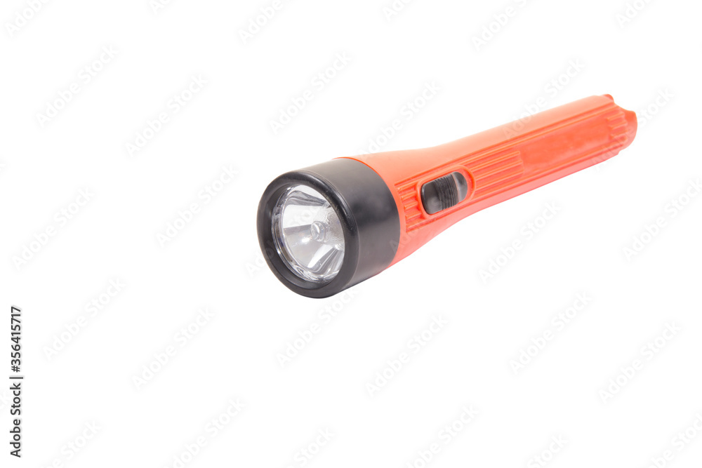 Red torch light on white background Red torch light on white background