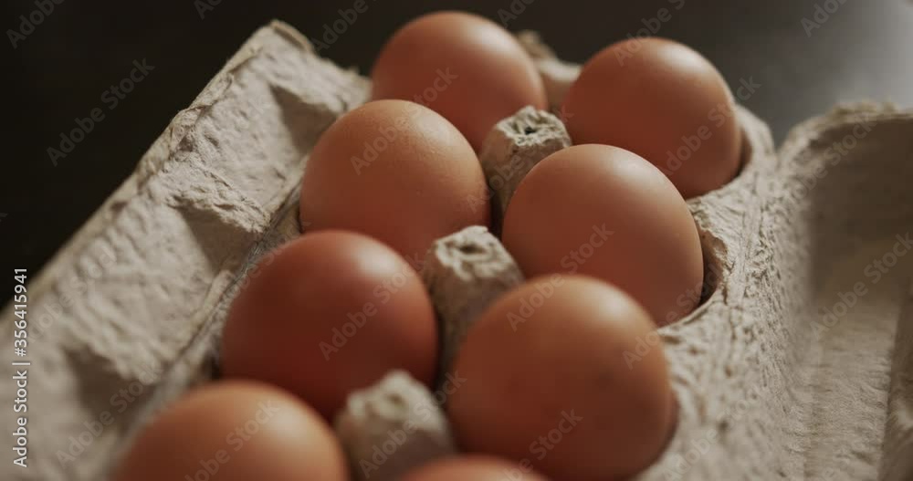 Close Up of Brown Eggs in a Carton Close Up of Brown Eggs in a Carton