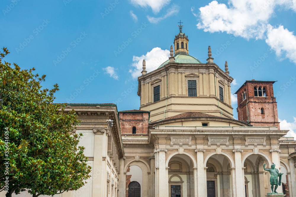 MILAN, ITALY - May 29, 2018: Traditional Cathedral building in Milan, italy.