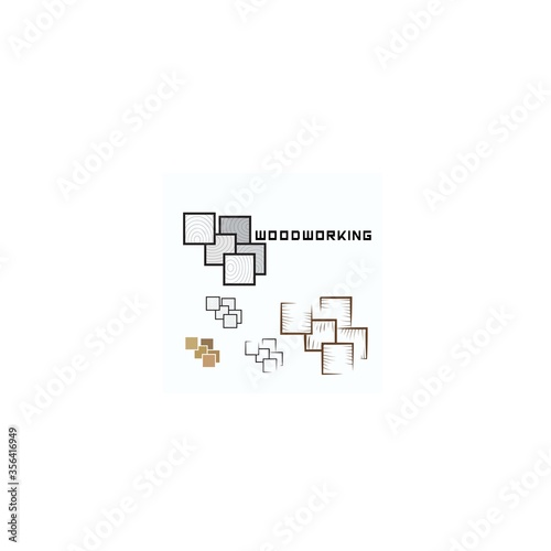 
illustration consisting of a picture of a piece of wood and the inscription "woodworking" in the form of a symbol or logo