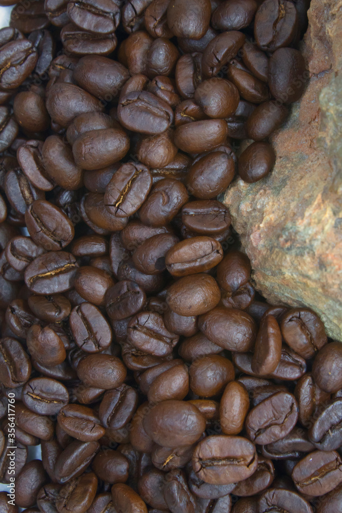 Obraz premium Roasted coffee beans background