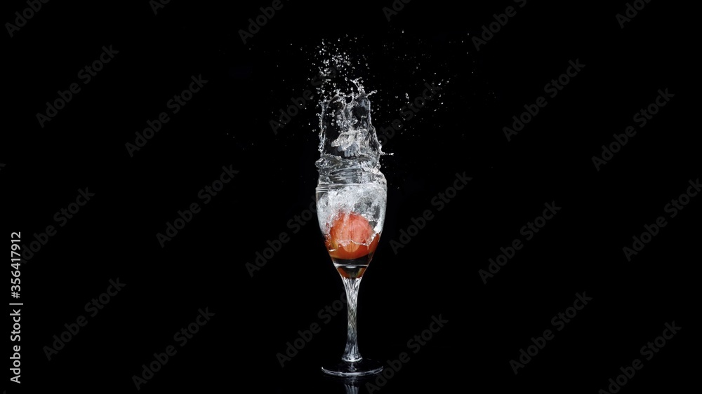 beautiful splash of water into wine glass beautiful splash of water into wine glass