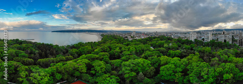 Sunset from above the Varna sea garden