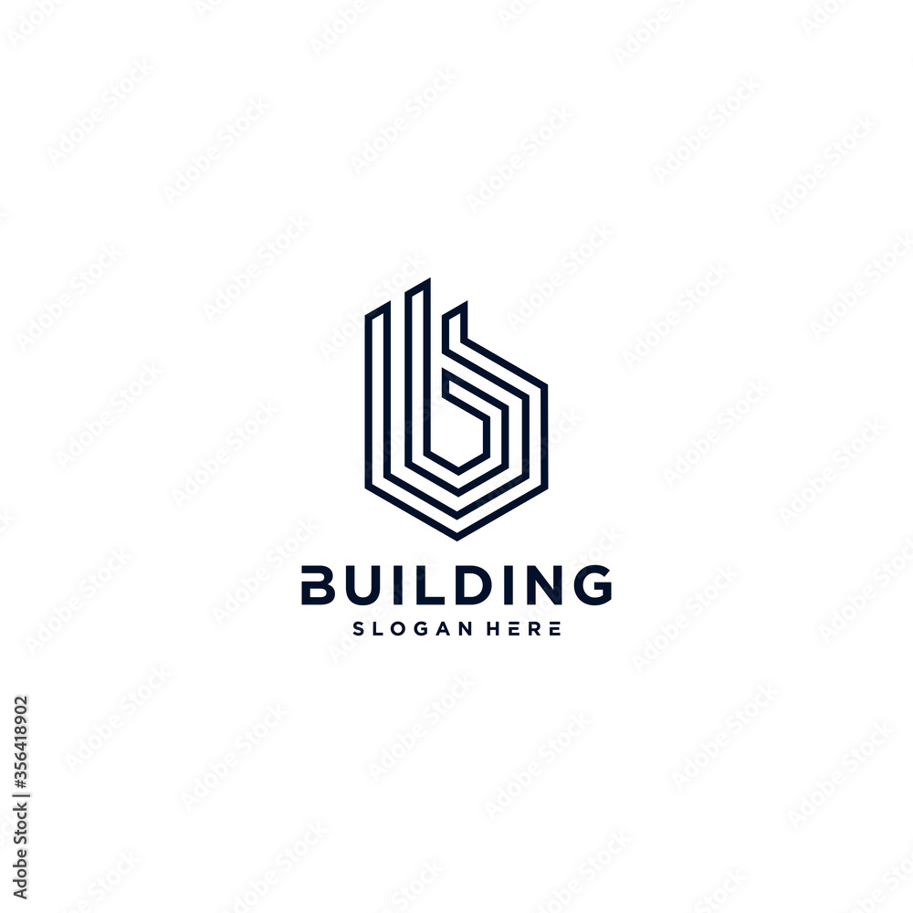 building logo design illustration, architectural, contruction, architect, out line building logo design illustration, architectural, contruction, architect, out line