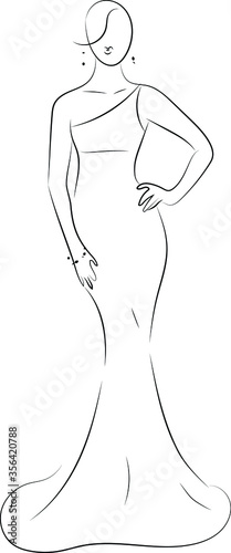 girl in a dress