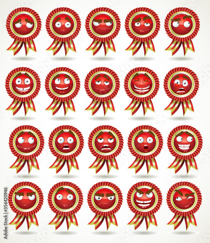  red awards in various emotional states