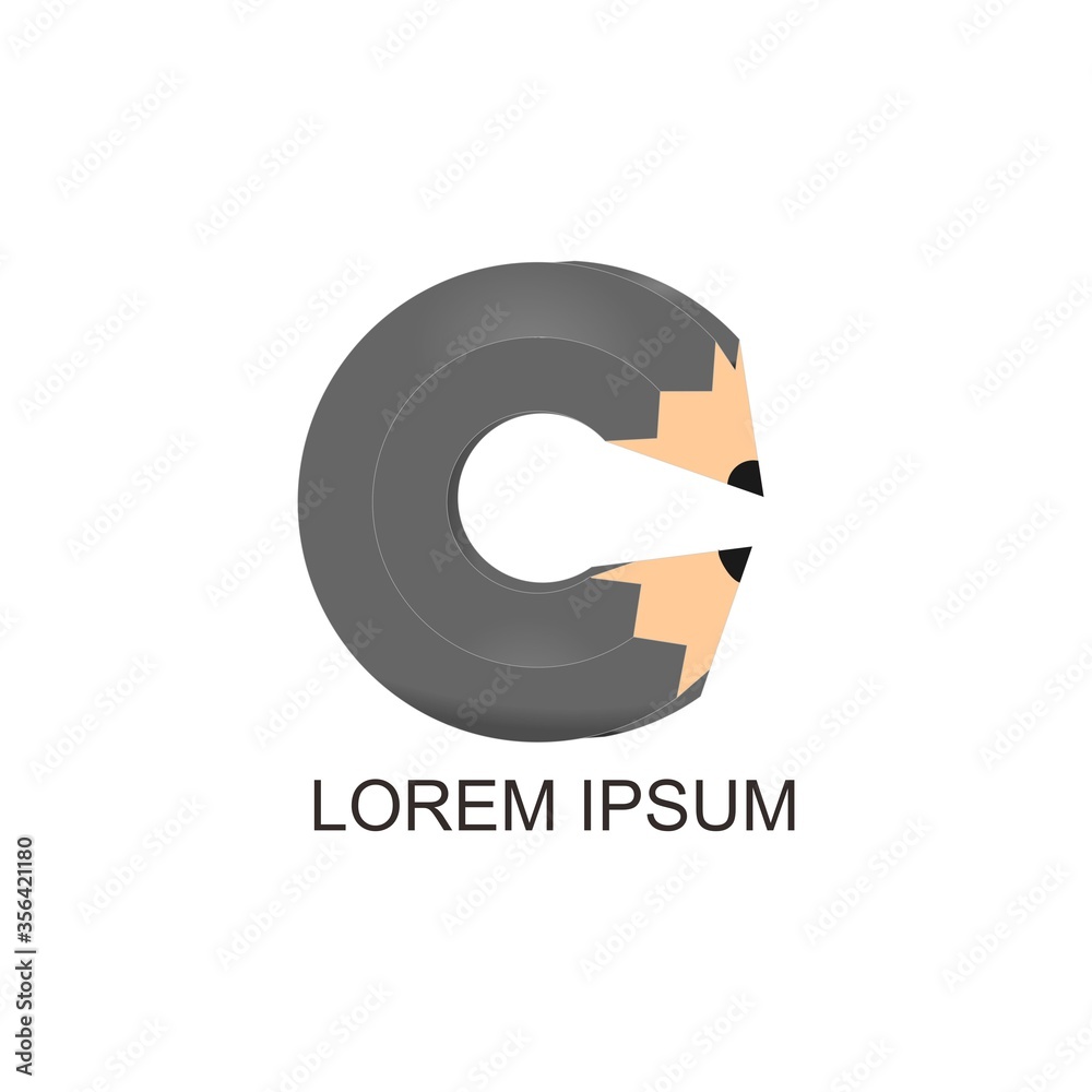 pencil logo icon vector illustration with circular variations pencil logo icon vector illustration with circular variations