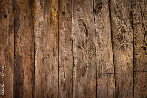 Rustic wood planks background with nice vignetting