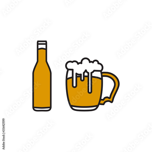 beer icon design vector template eps10