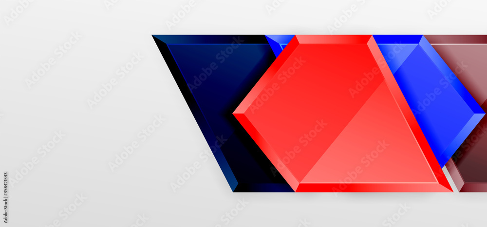 Metal glossy shiny geometric shapes with 3d effect composition. Techno futuristic vector abstract background For Wallpaper, Banner, Background, Card, Book Illustration, landing page
