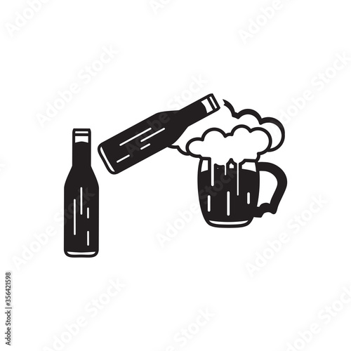 beer icon design vector template eps10