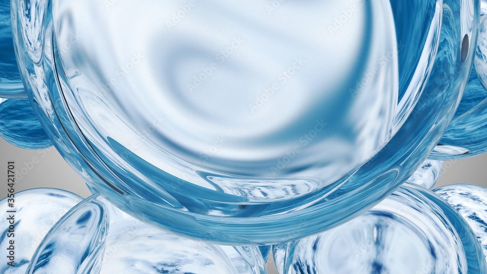 Levitating water drops. Background of beautiful water drops. 3D rendering Levitating water drops. Background of beautiful water drops. 3D rendering
