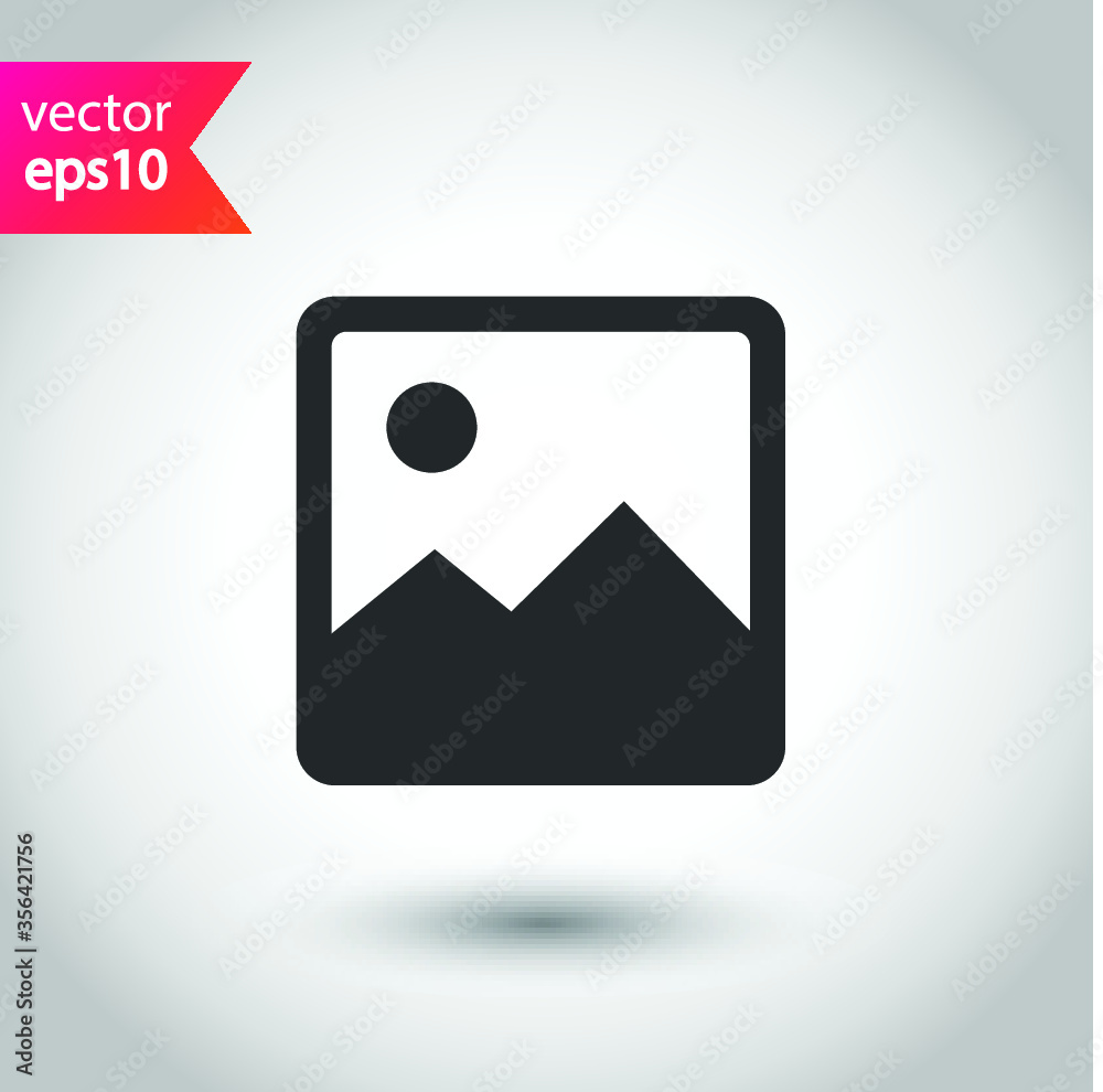 Gallery vector icon. Picture icon. Uploading pictures icon. Photograph picture flat sign design. Missing image sign. EPS 10 flat symbol pictogram Gallery vector icon. Picture icon. Uploading pictures icon. Photograph picture flat sign design. Missing image sign. EPS 10 flat symbol pictogram