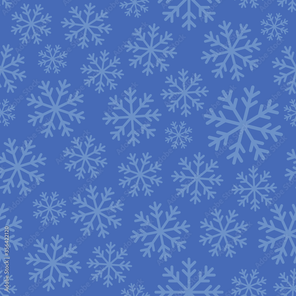 Random Seamless Snowflake Pattern