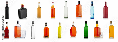 bottles of alcoholic beverages