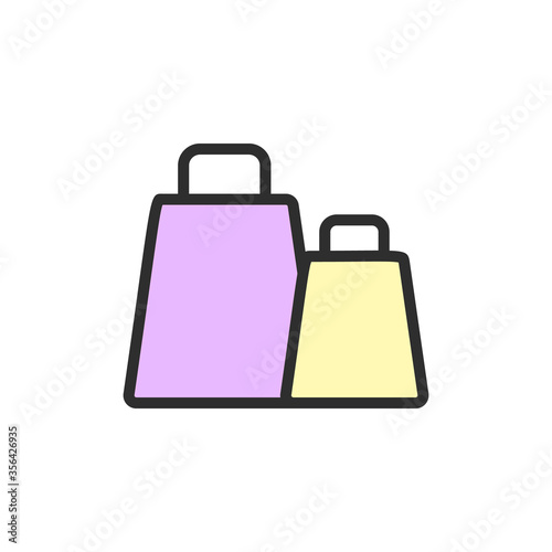 Package, mall icon. Simple color with outline vector elements of shopping center icons for ui and ux, website or mobile application