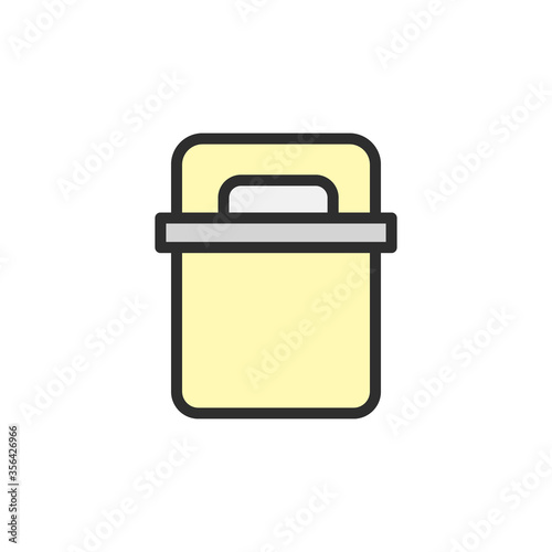 Trash can, mall icon. Simple color with outline vector elements of shopping center icons for ui and ux, website or mobile application