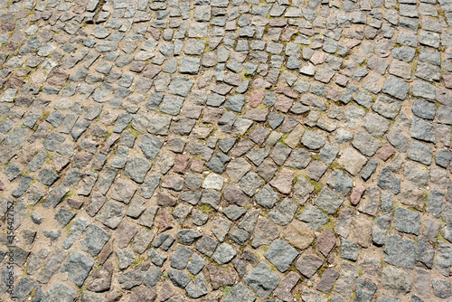 The road surface of the stones