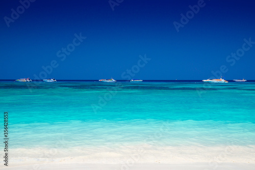 Beautiful Andaman sea with blue sky, Thailand.