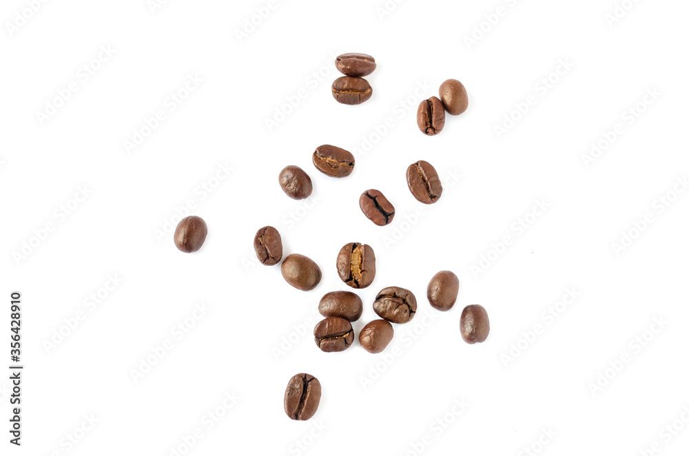 Coffee beans. Isolated on a white background. Coffee beans. Isolated on a white background.