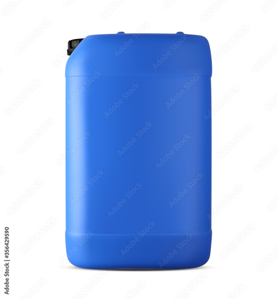 Plain blue plastic gallon container Plain blue plastic gallon container