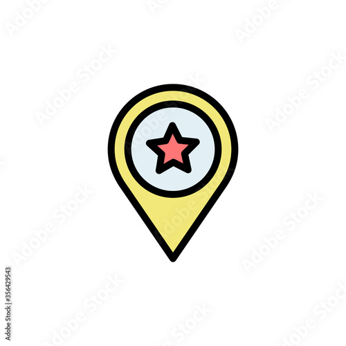 Placeholder, star icon. Simple color with outline vector elements of navigation icons for ui and ux, website or mobile application