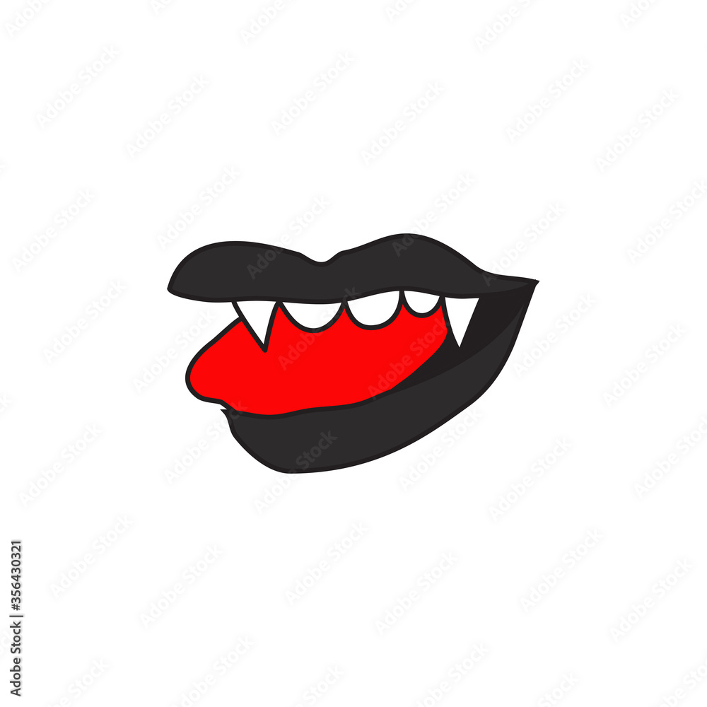 fangs icon design vector template eps10