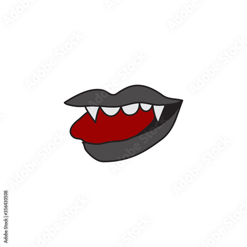 fangs icon design vector template eps10