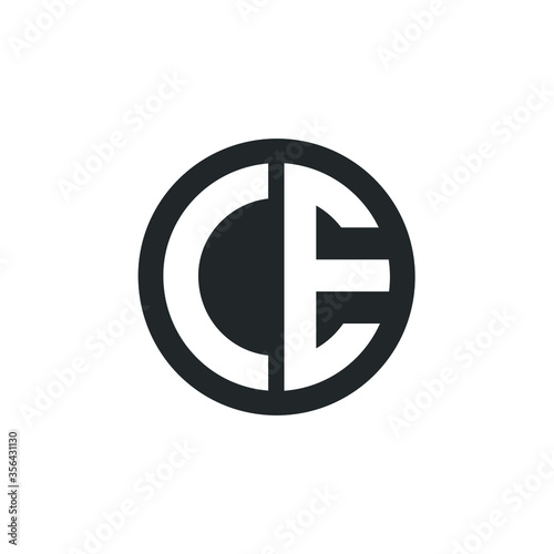 Initial Letter CE Logo Design Vector Template. Creative Linked Alphabetical CE Logo Vector