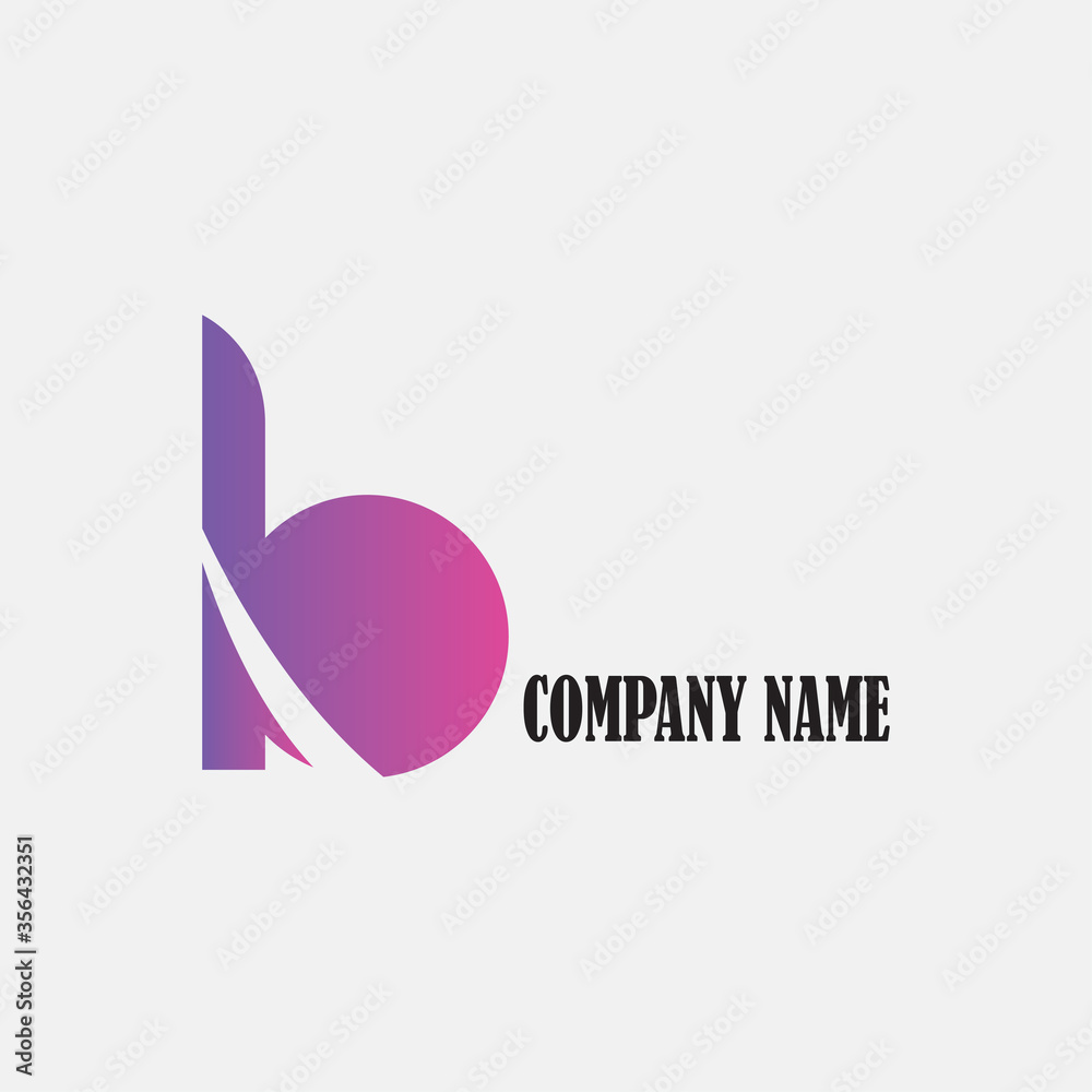 Fototapeta premium letter b colorful illustrations simple logo unique vector design