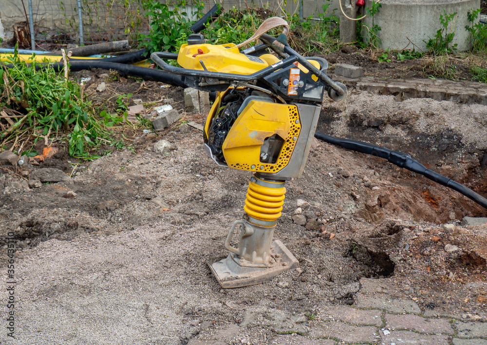 Boden-Besetzer-Ramme auf einer Baustelle