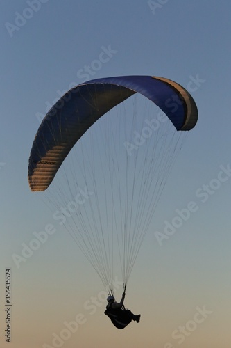 Recreational paragliding flight