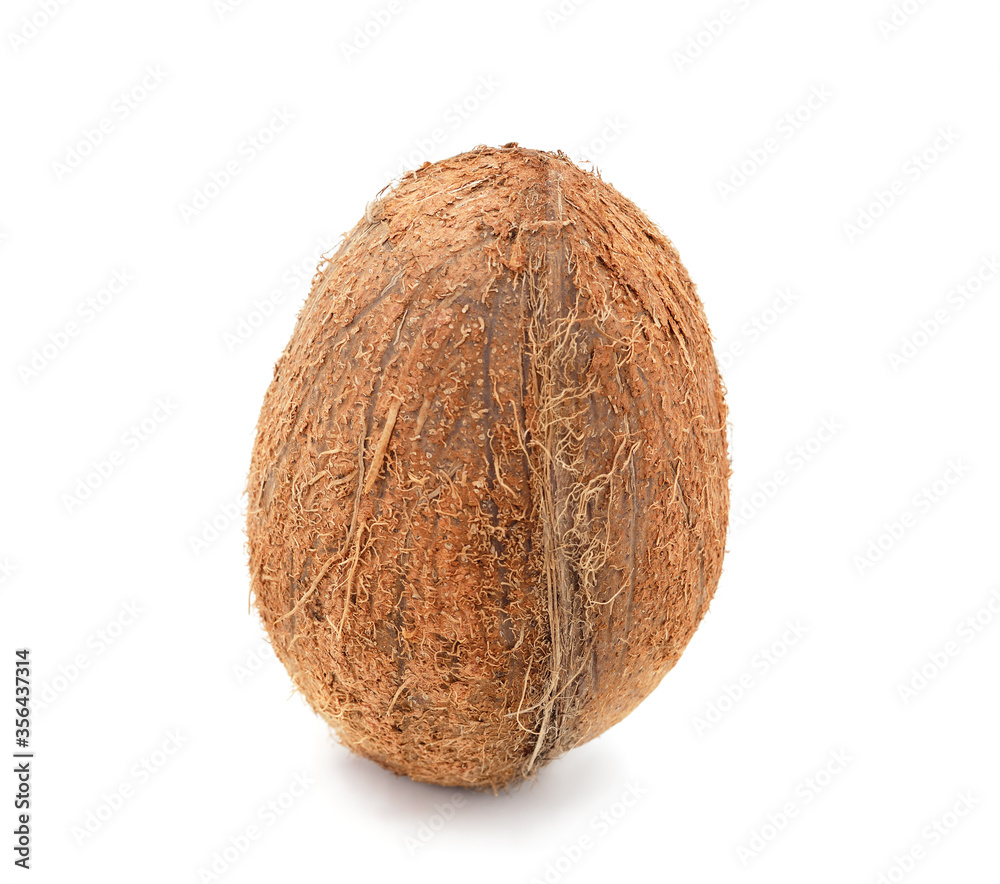 One ripe coconut. One ripe coconut.
